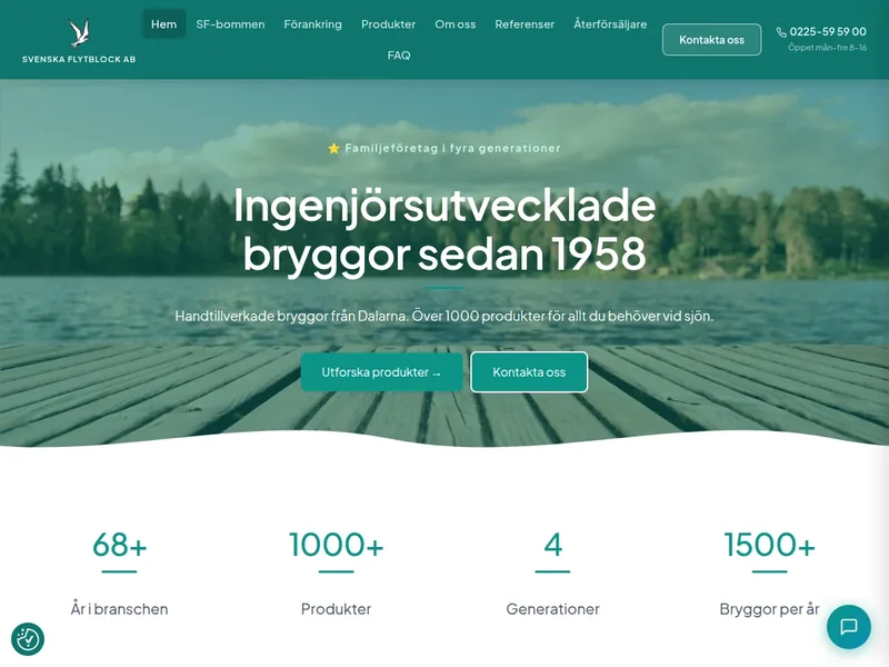 Svenska Flytblock webbplats